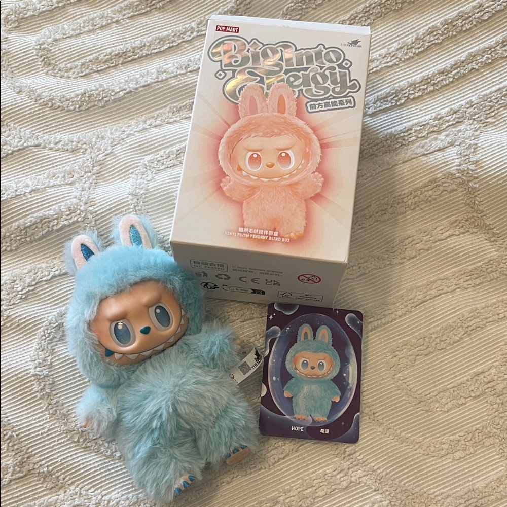 Authentic big into energy Hope labubu